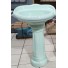 Mexican Talavera Pedestal Sink  Roman Style Verde Pastel
